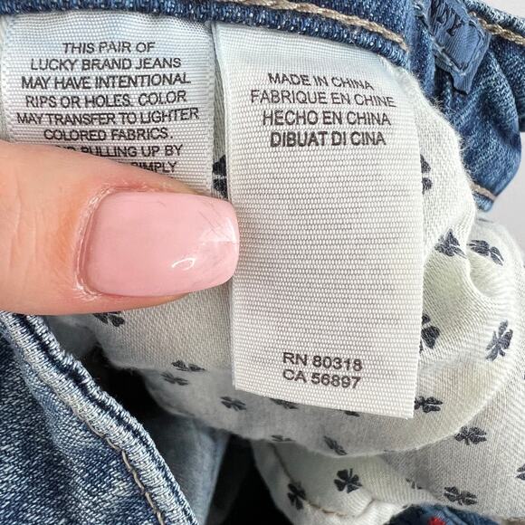 LUCKY BRAND Bridgette Skinny Jeans HR Medium Wash Wise Blue 1990 Patch 6 / 28 - Picture 10 of 11